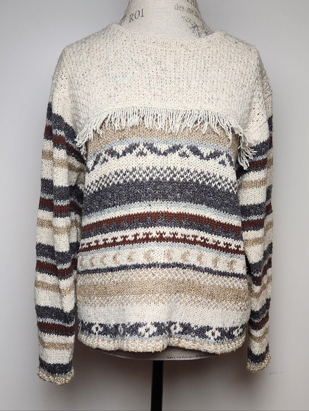 90s Scandinavian Stripe Knit Sweater